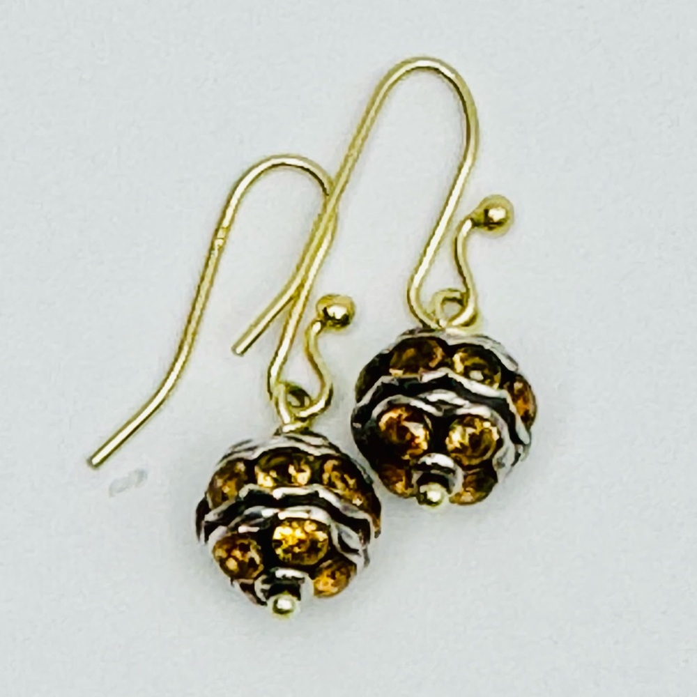 David Yurman Citrine Dangling Earrings With Gold